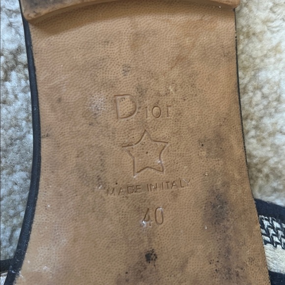 Christian Dior DWay Slides Navy Size 40 - Picture 7 of 7